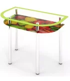 Glass dining table D-09-2 with tempered glass and chrome legs order